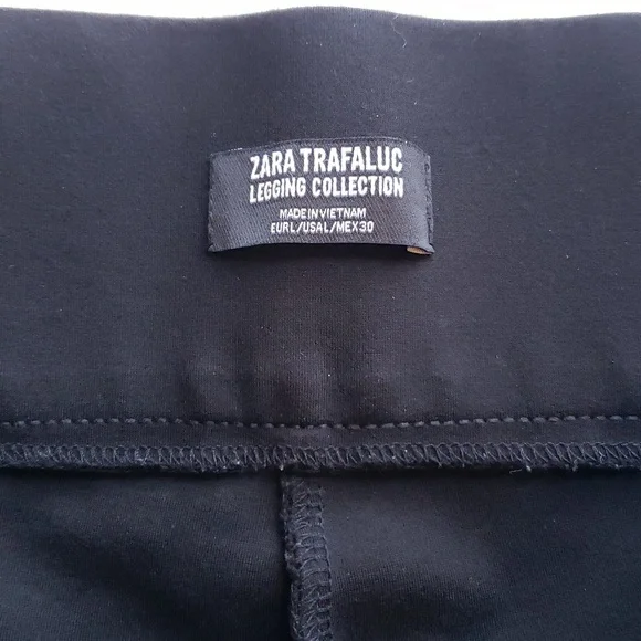 Zara Trafaluc Black Leggings with Zippers Size L - Picture 6 of 9